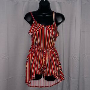 Multicolor Skirted Romper